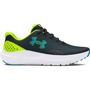 Fiú sportcipők (edzőcipők) UNDER ARMOUR UA BGS Surge 4 black high vis yellow circuit teal kép