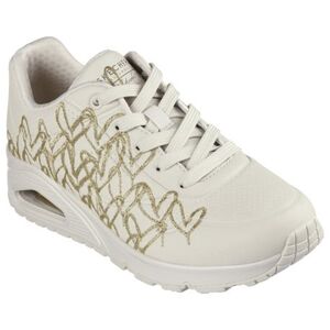 Női szabadidőcipők SKECHERS Uno Golden Heart W natural gold kép