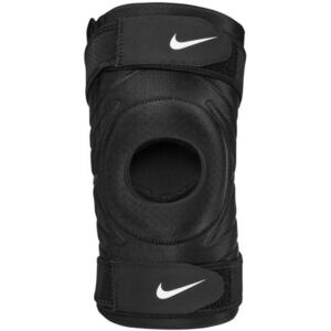 Fitnesz védő NIKE PRO OPEN KNEE SLEEVE WITH STRAP BLACK WHITE kép