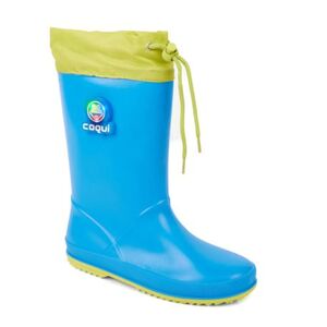 Fiú gumicsizmák COQUI Rainy Collar sea blue citrus flash kép