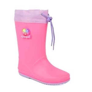Lány gumicsizmák COQUI Rainy Collar light fuchsia light lila flash kép