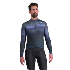Férfi kerékpáros mez hosszú ujjal SPORTFUL Flow supergiara thermal jersey, galaxy blue black kép