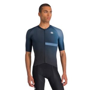 Férfi rövidujjú kerékpáros mez SPORTFUL Bomber jersey, black galaxy blue kép