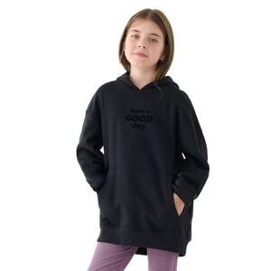 Lány kapucnis pulóver 4F JUNIOR SWEATSHIRT-JWAW24TSWSF1218-20S-DEEP BLACK kép