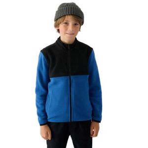 Fiú polár pulóver cipzárral 4F JUNIOR FLEECE-JWAW24TFLEM212-32S-DENIM kép