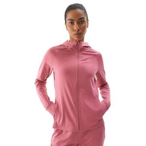 Női bélelt edzőpulóver cipzárral 4F SWEATSHIRT FNK-WAW24TFSWF406-53S-DARK PINK kép