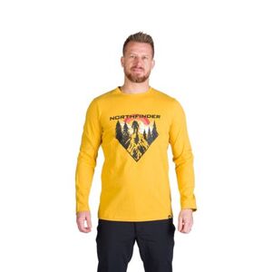Férfi túrázó póló hosszú ujjú NORTHFINDER CLAIR-314goldenyellow kép