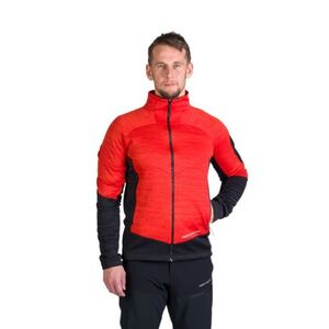 Férfi bélelt túrázó pulóver cipzárral NORTHFINDER GIACOMO-361redblack kép