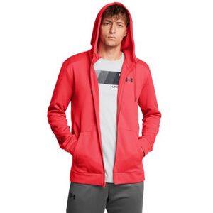 Férfi bélelt edzőpulóver cipzárral UNDER ARMOUR UA Armour Fleece FZ Hoodie-RED kép