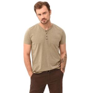 Férfi rövid ujjú póló VOLCANO WARREN-102-BEIGE kép