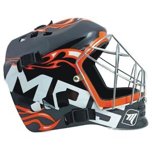 Floorball maszk MPS PRO FLAME - Black Orange Chrome kép