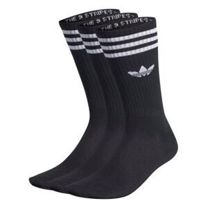 Zoknik ADIDAS ORIGINALS 3 PACK-SOLID CREW SOCK BLACK WHITE kép