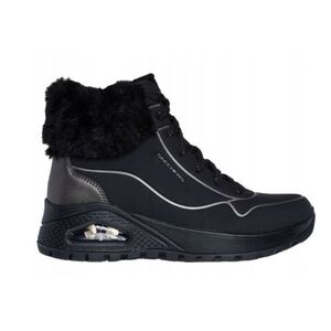 Női bokacsizmák télen SKECHERS Uno Rugged Zip Up black black kép