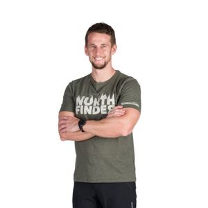 Férfi rövid ujjú túrázó póló NORTHFINDER JOSEF-300darkgreen kép