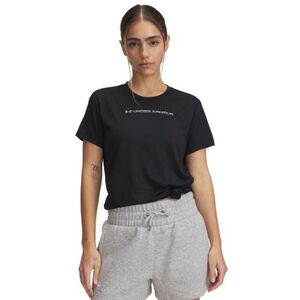 Női rövid ujjú edzőpóló UNDER ARMOUR UA TECH PTH GRAPHIC SSC-BLK kép