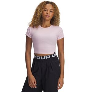 Női rövid ujjú póló UNDER ARMOUR UA Rival Rib Baby Tee-PNK kép
