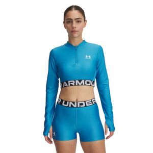 Női hosszú ujjú edzőpóló UNDER ARMOUR HeatGear Rib 1 4 Zip LS-BLU kép