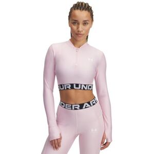 Női hosszú ujjú edzőpóló UNDER ARMOUR HeatGear Rib 1 4 Zip LS-PNK kép