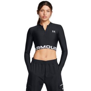 Női hosszú ujjú edzőpóló UNDER ARMOUR HeatGear Rib 1 4 Zip LS-BLK kép