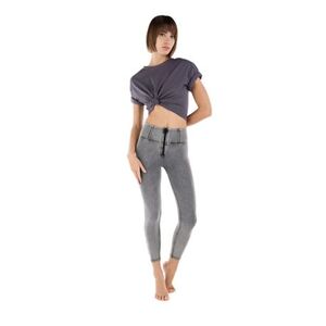 Női jeggings nadrág FREDDY WR.UP® superskinny push up 7 8 jeggings with high waist and zip-Grey kép