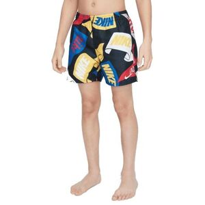 Fiú úszónadrágok NIKE SWIM TOSSED FLAGS 4 inch BLACK-BLACK kép