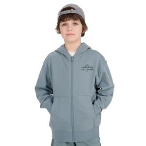 Fiú kapucnis pulóver zipzárral 4F JUNIOR SWEATSHIRT-JWSS25TSWSM1522-46S-TURQUISE kép
