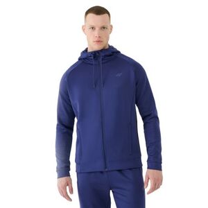 Férfi edzőpulóver cipzárral 4F SWEATSHIRT FNK-WSS25TFSWM513-30S-DARK BLUE kép