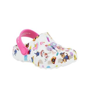 Lányi krokszik (szabadidőcipő) COQUI Little Frog Paw Patrol + Amulet K white light fuchsia kép