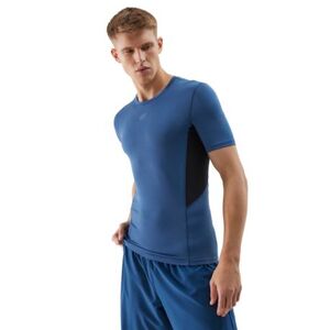 Férfi rövid ujjú edzőpóló 4F TSHIRT FNK-WSS24TFTSM600-31S-NAVY kép
