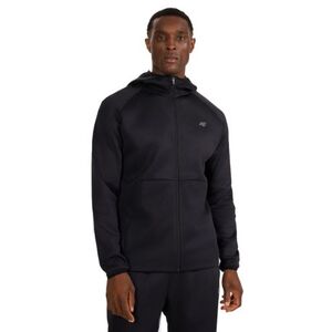 Férfi bélelt edzőpulóver cipzárral 4F SWEATSHIRT FNK M560-WAW25TFSWM560-20S-DEEP BLACK kép