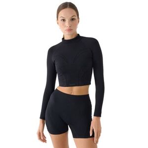 Női hosszú ujjú edzőpóló 4F LONGSLEEVE FNK F483-RAW24TFLOF483-20S-DEEP BLACK kép