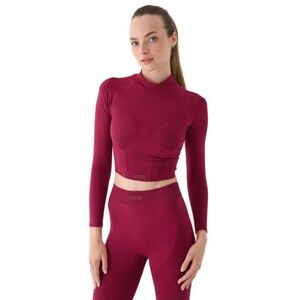 Női hosszú ujjú edzőpóló 4F LONGSLEEVE FNK F483-RAW24TFLOF483-60S-BURGUNDY kép