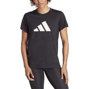 Női rövid ujjú edzőpóló ADIDAS WE LOGO T BLACK WHITE kép