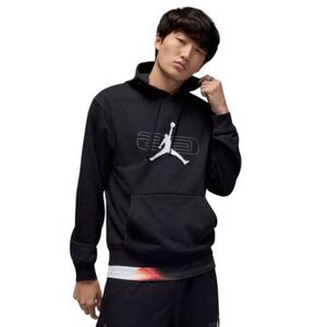 Férfi polár kapucnis pulóver NIKE JORDAN SPRT CSVR GFX FLC PO 010 BLACK kép