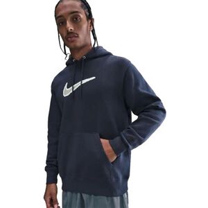 Férfi kapucnis pulóver NIKE M NK CLUB BB HDY NEO VARSITY OBSIDIAN OBSIDIAN BLACK kép