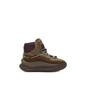 Sétáló barefoot bokacipő MOON BOOT MB MOON247 XLACE MID, HM04 CARGO GREEN BERRY BROWN kép