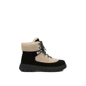 Női városi barefoot bokacipő MOON BOOT MB COMBAT BOOT FLEECE, NA01 BLACK OFF WHITE kép