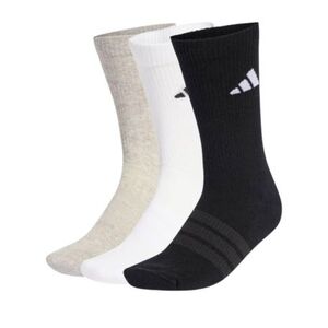 Zoknik ADIDAS 3PACK-C ESS CRW 3P MGREYH WHITE BLACK kép