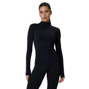 Női hosszú ujjú edzőpóló 4F LONGSLEEVE FNK F502-20S-DEEP BLACK kép