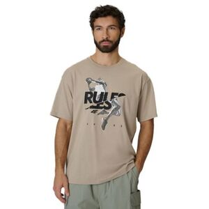 Férfi rövid ujjú póló 4F TSHIRT M3333-83S-BEIGE kép