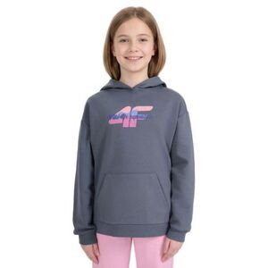 Lány kapucnis pulóver 4F JUNIOR SWEATSHIRT F2270-22S-ANTHRACITE kép