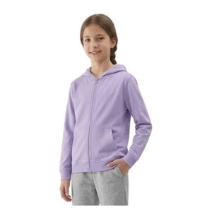 Lány kapucnis pulóver cipzárral 4F JUNIOR SWEATSHIRT F2322-51S-VIOLET kép