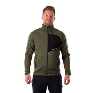 Férfi túrázó polár pulóver cipzárral NORTHFINDER EUSTACIO-550blackdarkgreen kép