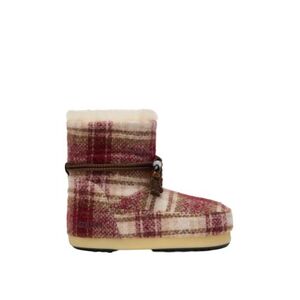 Női bokacsizmák télen MOON BOOT MB EVX COTTAGE TARTAN, D013 BURGUNDY kép
