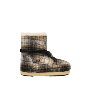 Női bokacsizmák télen MOON BOOT MB EVX COTTAGE TARTAN, N001 BLACK kép