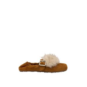 Női balerina cipők (szabadidő lábbeli) MOON BOOT MB BALLERINA FAUX FUR BUCKLE, M008 COGNAC kép