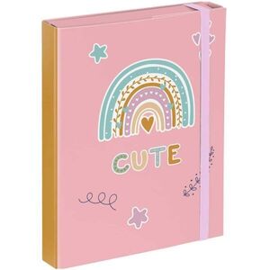 BAAGL RAINBOW Füzettartó box A5, rózsaszín, méret kép