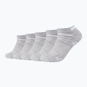 Zokni Skechers Mesh Ventilation Sneaker 5 pairs fog melange (Mesh Ventilation Sneaker SK43022006-9200) kép