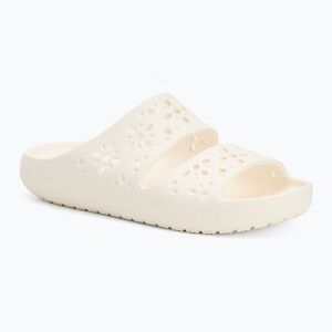 Crocs Classic Floral Cutout szandál kréta flip flopok (Classic Floral Cutout Sandal 210966-0WV) kép