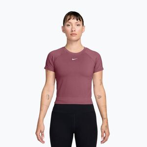 Női edző póló Nike Pro Seamless pink smoke/white (Pro Seamless Dri-Fit IR4198-654) kép
